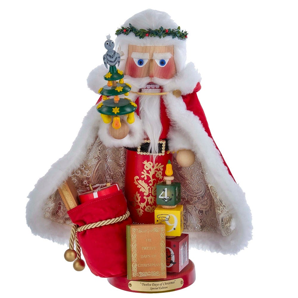 Kurt Adler 17-Inch Steinbach 12 Days of Christmas Musical Nutcracker, Part 10 ES1941